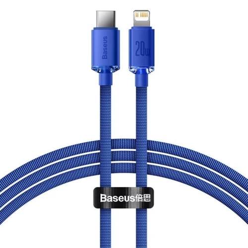 Кабель Baseus Cable USB-C to Lightning Crystal Shine 20W 1.2m Blue (CAJY000203)