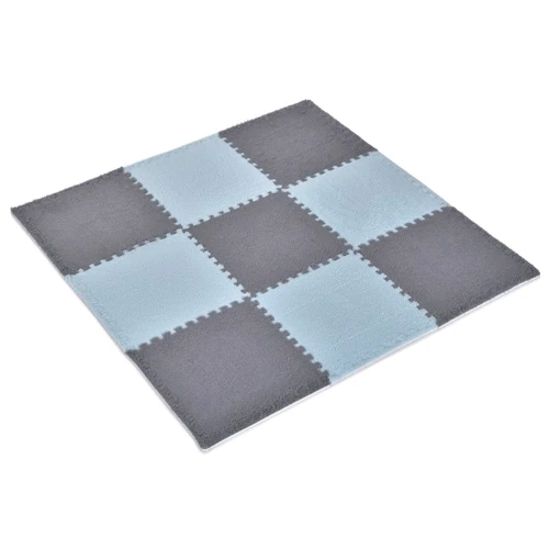 Килимок-пазл із плюшевим покриттям El Camino 9 шт (ME 1165 Gray Blue)
