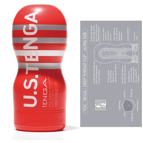 Мастурбатор-имитатор орального секса Tenga Deep Throat Cup, 15x4.5 см