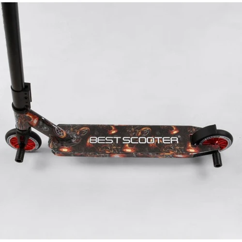 Самокат трюковий Best Scooter чорно-червоний (48009): Конструкція рами цельная