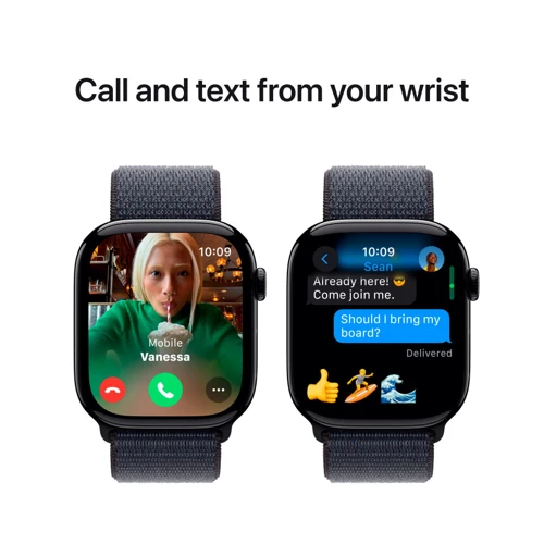 Apple Watch Series 10 46mm GPS Jet Black Aluminum Case with Ink Sport Loop (MWWR3QH/A) UA фото 7