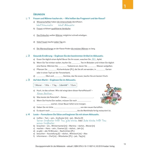 Übungsgrammatik für die Mittelstufe aktuell: ISBN 9783191116576, 978-3-19-111657-6