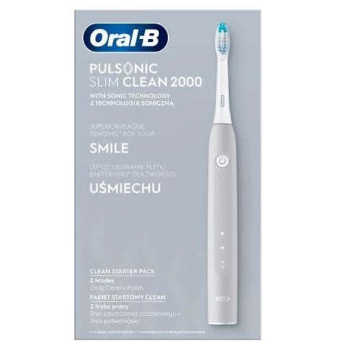 Зубная щетка Oral-B Pulsonic Slim Clean 2000 gray: Назначение взрослая