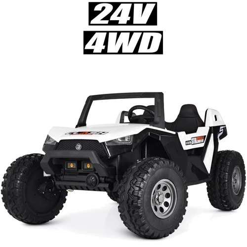 Детский двухместный электромобиль Багги Bambi Racer, белый (M 4170EBLR-1(24V)): Рекомендуемый возраст от 3 лет до 8 лет