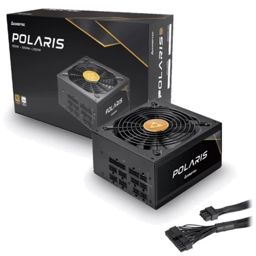 Блок питания Chieftec 1050W Polaris (PPS-1050FC): Коннекторы 20+4pin / 2x4+4pin / 4 HDD / 12 SATA / 6x6+2pin