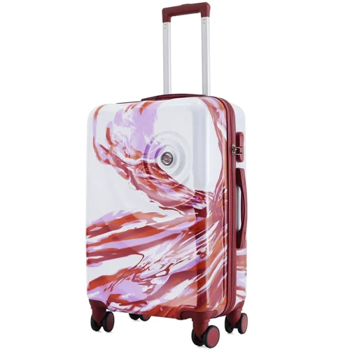 Чемодан Semi Line 24" (M) White/Red Print (T5654-2)
