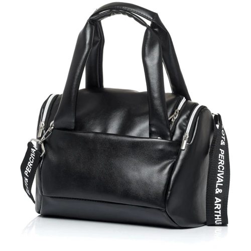 Жіноча спортивна сумка Sambag Vogue SQH чорна (90024002): Тип ручки Со съемным ремнем, Плечевой ремень, С двумя ручками, Короткая ручка