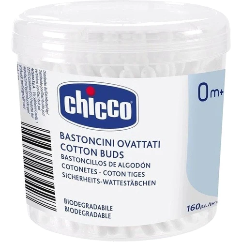 Ватные палочки Chicco хлопковые 160 шт. (10442.00) (8058664134427): Тип Ватные палочки