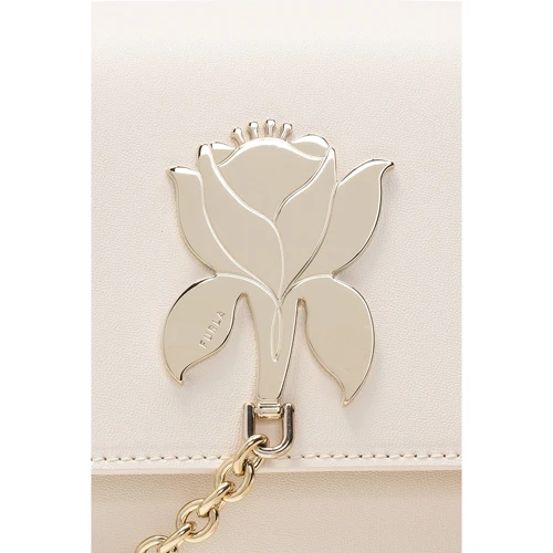 Жіноча сумка крос боді Furla Tuberosa S Crossbody молочно-рожева (WB00201MSD000PER00): Фактура матова, Зерниста