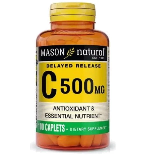 Mason Natural Vitamin C 500 mcg Delayed Release Витамин С 100 каплет