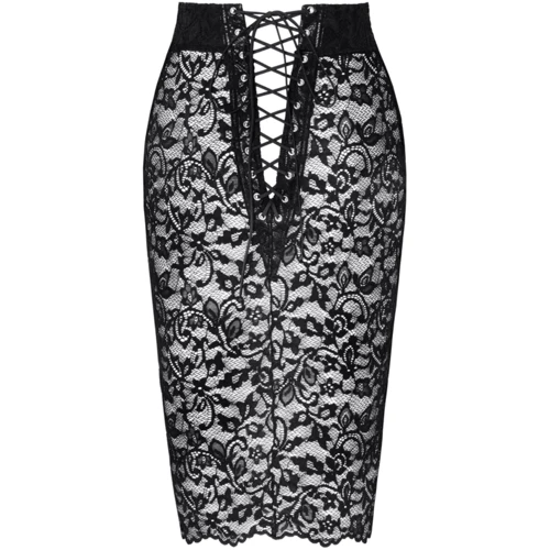 Юбка Noir Handmade F302 Ambivalence lace up midi skirt Вlack, XXL