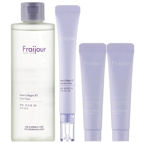 

Retin-Collagen 3D Core toner 250 ml + Eye cream 15 ml + Cream 2х10 ml Набор базовий Лифтинг и осветление c ретинолом и коллагеном