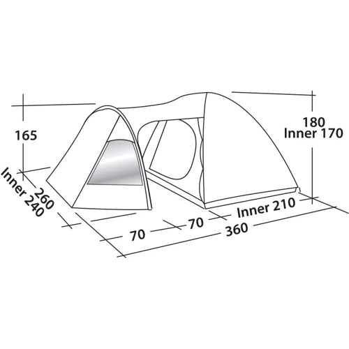 Палатка Easy Camp Corona 400 Gold Red