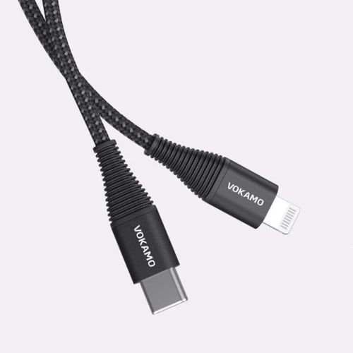 Кабель Vokamo Luxlink Cable USB-C to Lightning 1.2m Black (VKM20051): Тип USB-C - Lightning