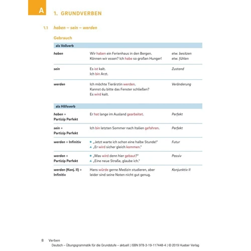 Übungsgrammatik für die Grundstufe aktuell: ISBN 9783191174484, 978-3-19-117448-4