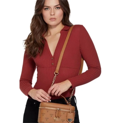 Жіноча сумка крос боді GUESS коричнева (843061106676): Тип Сумки