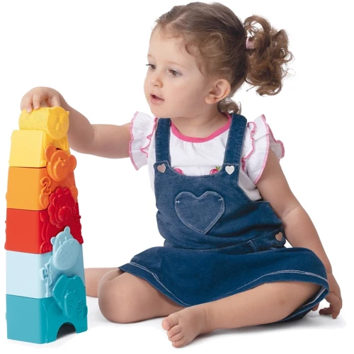 Игрушка-пирамидка Chicco ECO+ ЗооБашня 2 в 1 (8058664164905): Возраст Менее 1 года