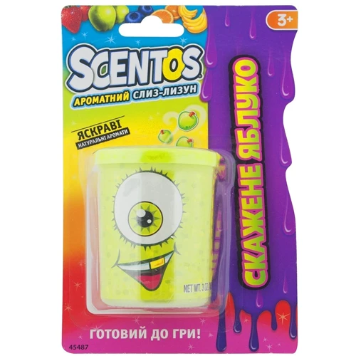 Ароматная слизь-лизун Scentos - Сумасшедшее Яблоко (85г, в баночке) (45487)