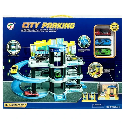 Гараж 3-этажный, 3 машинки (P9988A-5): Производитель Noname