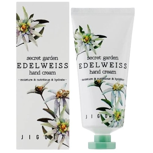 Jigott Secret Garden Edelweiss Hand Cream Крем для рук с экстрактом эдельвейса 100 ml