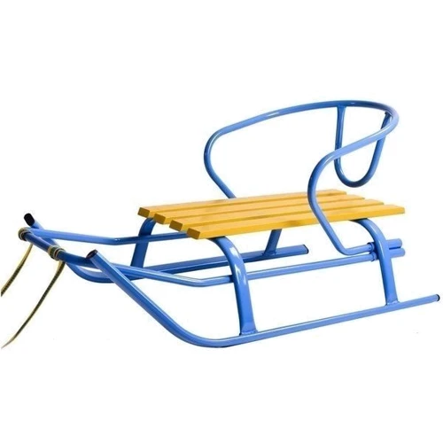 Санки зимние Комета Патриот, 80x47x19 см желто-голубые: Производитель Time Eco