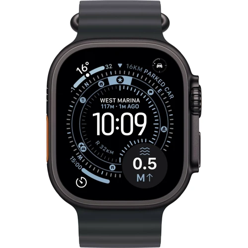 Apple Watch Ultra 3 GPS + Cellular 49mm Black Titanium Case with Black Ocean Band (MF0J4)