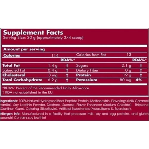 Протеин Scitec Nutrition 100% Beef Concentrate 2000 g /66 servings/ Raspberry Cream: Вид Говяжие