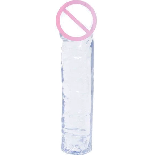 Фаллоимитатор Crystal Jellies 8" Classic, 20х4 см, прозрачный