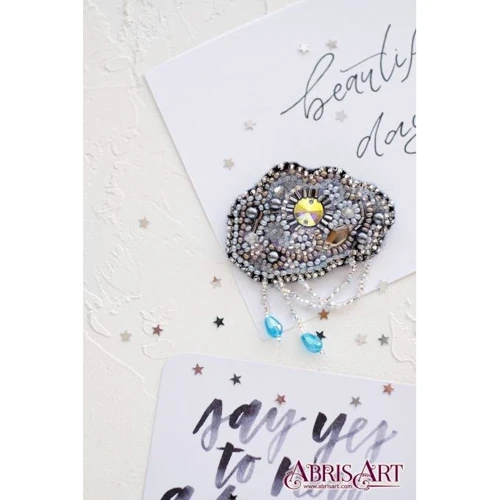 Abrisart AD-054 Набор для вышивки бисером украшения Серебряные нити