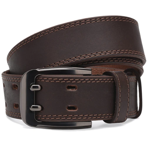 Чоловічий ремінь Borsa Leather коричневий (Cv1gnn28-115)