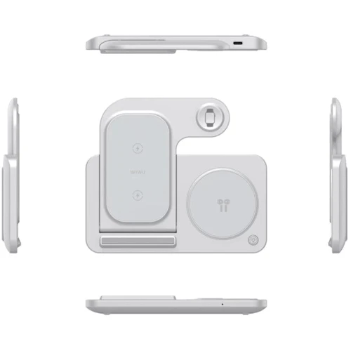 Зарядное устройство WIWU Wireless Charger Power Air 3 in 1 Wi-W020 15W White for Apple iPhone, Apple Watch and Apple AirPods: Кабель в комплекте отсутствует