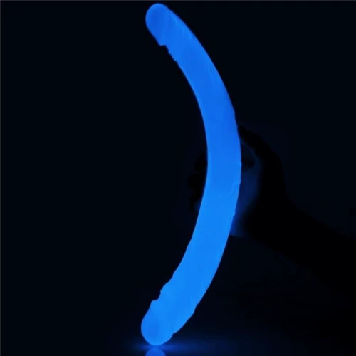 Двухсторонний фаллоимитатор LoveToy Lumino Play 14.5" (светящийся в темноте)