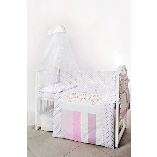 Постельный комплект 8 эл. Twins Dolce Друзья зайчики 4060-D-002, pink, розовый: Тип постельный комплект