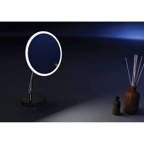Зеркало косметическое Deante Silia отдельностоящее LED-подсветка хром фото 5