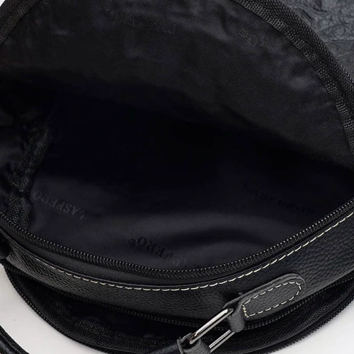 Женская сумка через плечо Keizer черная (K12208bl-black): Фактура Тиснение, Матовая
