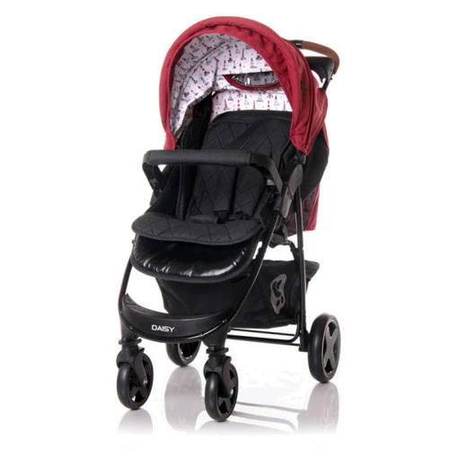 Универсальная коляска 2 в 1 Lorelli DAISY SET с автокреслом (red/black lighthouse): Ширина шасси 49 см