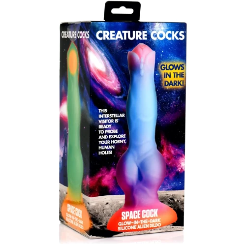 Фантазийный фаллоимитатор инопланетянина Creature Cocks Space Cock Glow-in-the-Dark Alien Dilldo (светится в темноте)
