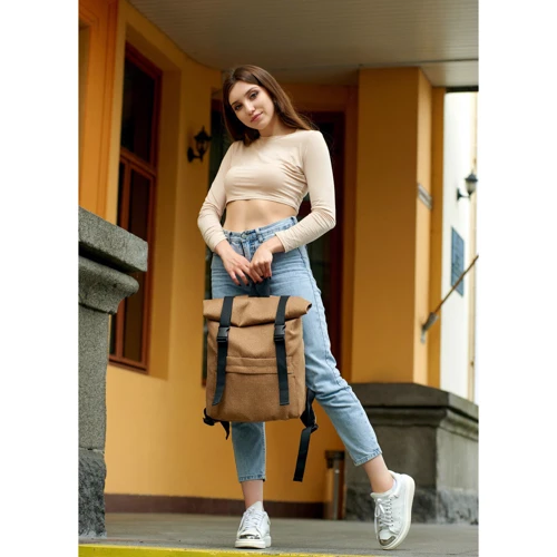 Жіночий рюкзак Sambag RollTop Milton коричневий (24211069): Країна виробник Украина
