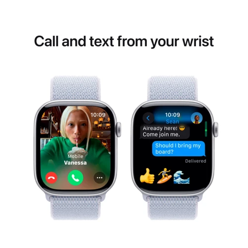 Apple Watch Series 10 42mm GPS Silver Aluminium Case with Blue Cloud Sport Loop (MWWD3QH/A) UA фото 6