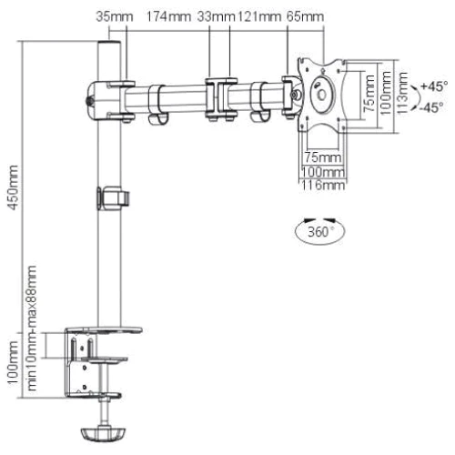 Кронштейн для ТВ iTech MBS-03F