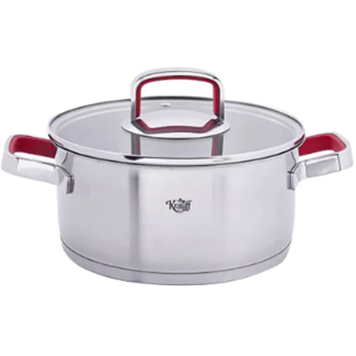 Кастрюля Krauff Moderne Rot со стеклянной крышкой 3.0 л (26-188-111)