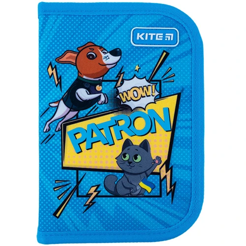 Пенал без наполнения Kite Patron PN23-621-1, 1 отделение, 1 отворот