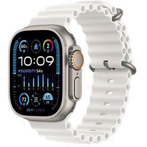 Apple Watch Ultra 2 GPS + Cellular 49mm Titanium Case with White Ocean Band (MREJ3)  фото 7