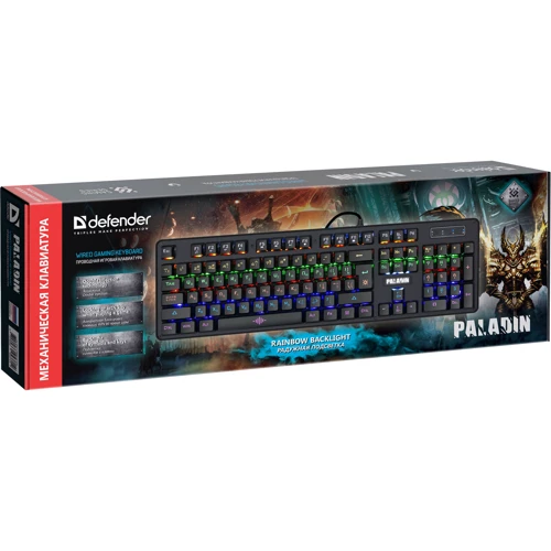 Клавіатура Defender Paladin GK-370L (45371): інтерфейс підключення USB