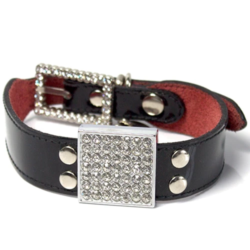 Ошейник Jet Black Shiboo Elite серебро 2.5 см 40 см черный (38191)
