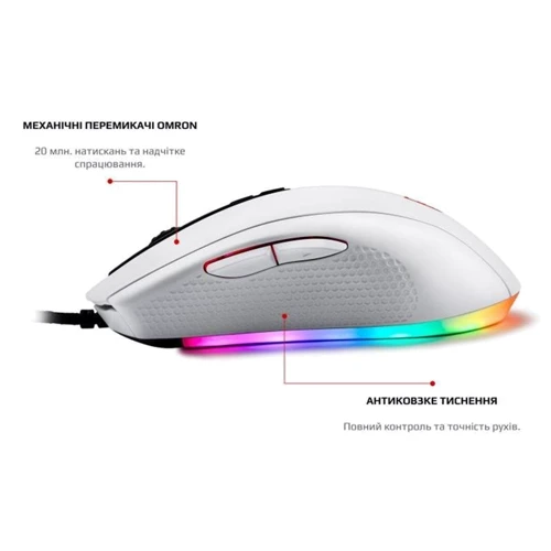 Мишка Motospeed V60 White (mtv60w): інтерфейс підключення USB