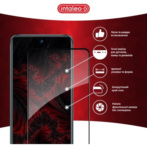 Аксессуар для смартфона Intaleo Tempered Glass Full Glue Black for Infinix Hot 11s: Совместимость Infinix Hot 11s