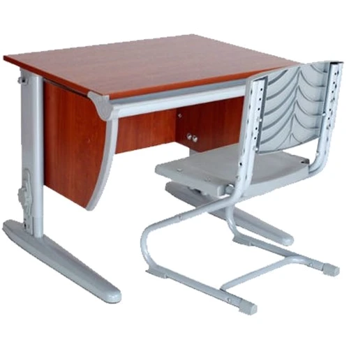 Стол универсальный трансформируемый СУТ.14 (75 см*61 см) + Стул СУТ.01-01 яблоня/серый: Возраст ребенка от 6-ти лет