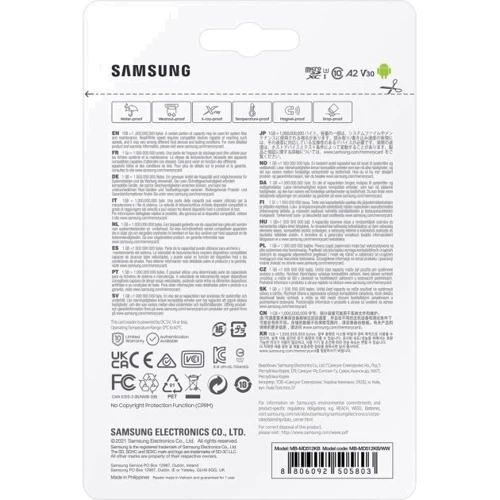 Карта памяти Samsung 512GB microSDXC Class 10 UHS-I U3 PRO Plus + adapter (MB-MD512KA/RU) фото 11