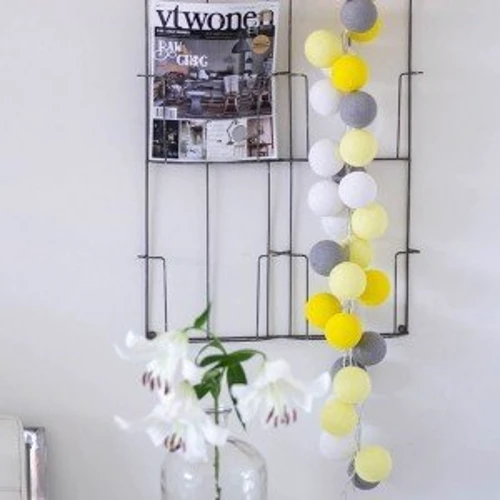 Гирлянда Cotton ball lights на 10 шаров 2,7м, Yellow Stone: Длина, м 2.7